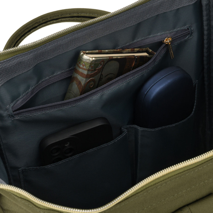 Rucsac de damă verde din poliester cu compartiment pentru laptop și bretele reglabile - Peterson PTR-PTN ALFA GREEN [10]