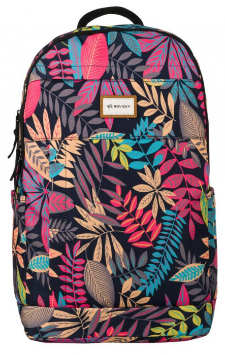 Rucsac clasic de damă din poliester cu model de plante - Rovicky R-PST-9343 10 [1]