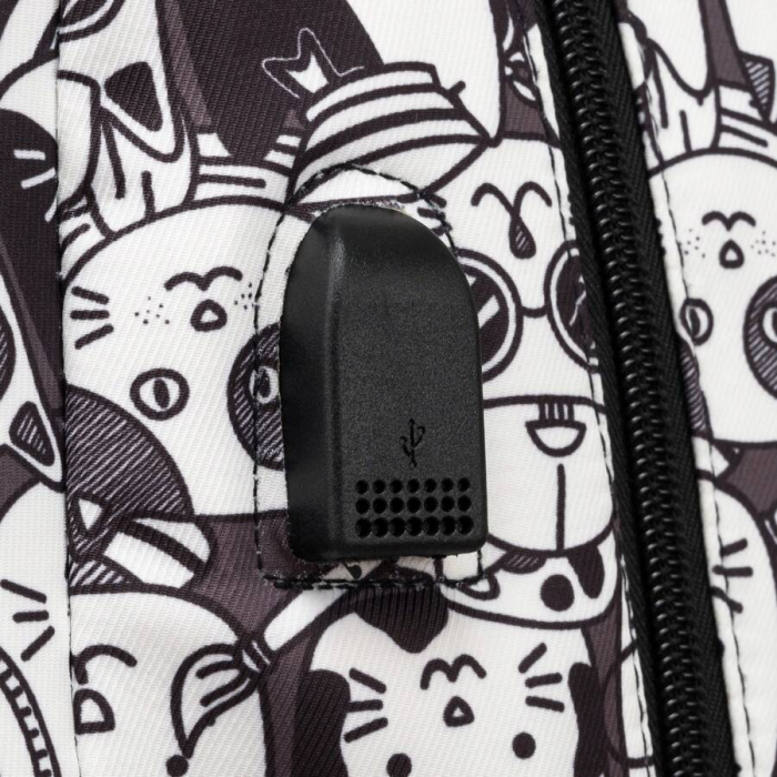Rucsac practic de școală cu port USB care se potrivește în format A4 - Peterson PTR-PTN 77711-6616 PRT-9 [9]