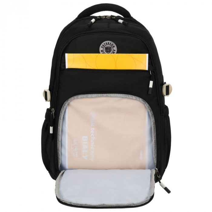 Rucsac școlar negru din poliester cu compartiment pentru laptop - Peterson PTR-PTN 8594-1426 BLACK [8]