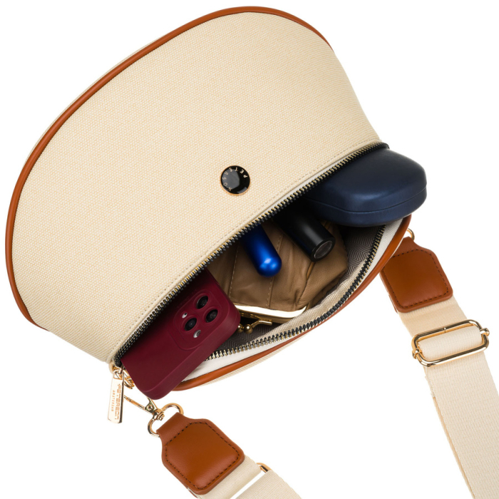 Geantă elegantă de damă din piele ecologică tip borseta - Peterson PTR-PTN MIS-07-2010 ECRU [10]