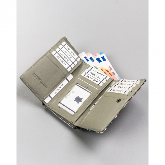 Portofel dama din piele Cavaldi PTR-PN29-FL-BL-MULTI [4]