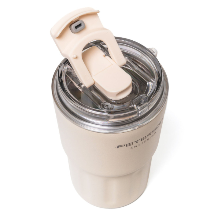 Cană termică bej din oțel inoxidabil cu pereți dubli - Peterson PTR-PTN KT-01-360 BEIGE [6]