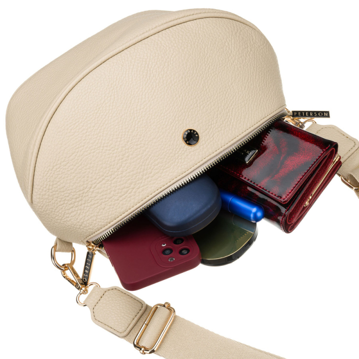 Geantă elegantă de damă din piele ecologică - Peterson PTR-PTN MIS-02-3575 BEIG [10]