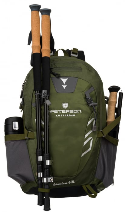 Rucsac de drumeție sport verde aventură cu fluier de salvare - Peterson PTR-PTN JPS-01-8474 GREE [6]