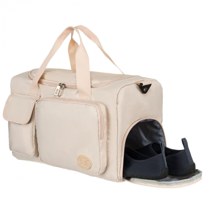 Geantă de voiaj sport din poliester bej, cu două compartimente - Peterson PTR-PTN 23032-8267 BEIGE [8]