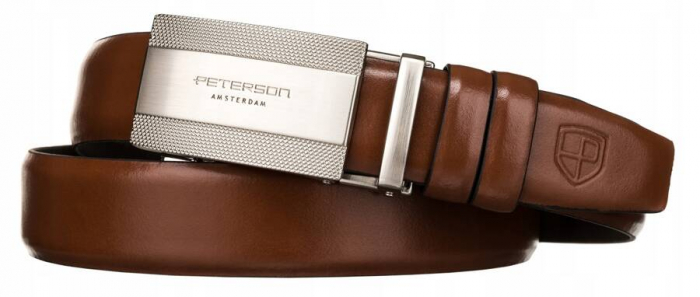 Curea pentru barbati din piele naturala Peterson PTR-PTN A007-85 BRO [2]