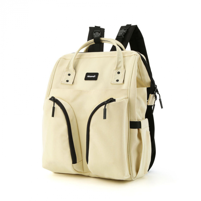 Rucsac practic pentru femei din poliester galben, cu închidere cu fermoar - Himawari PTR-1208-05 [2]