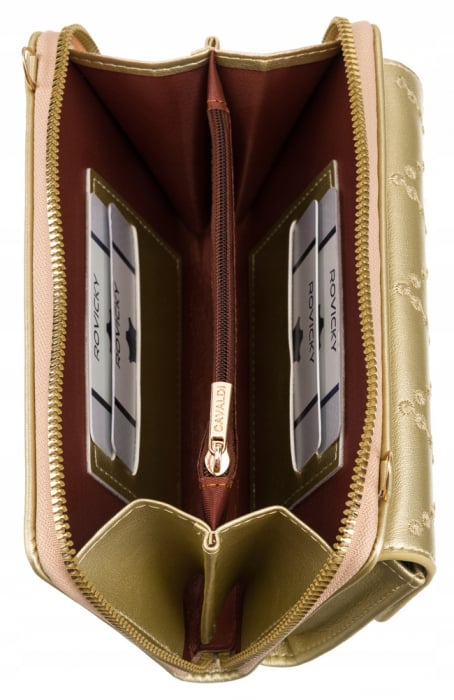 Poșetă-portofel elegant cu curea lungă - 4U Cavaldi PTR-M-13-1309 GOLD [6]