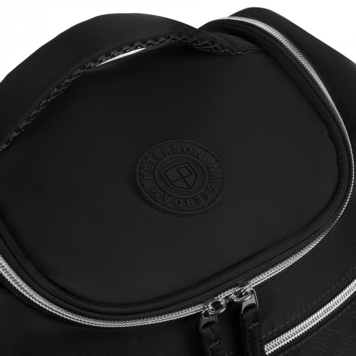 Geantă de călătorie neagră, practică, din material sintetic, cu curea asortată - Peterson PTR-PTN 24463-3940 BLACK [8]