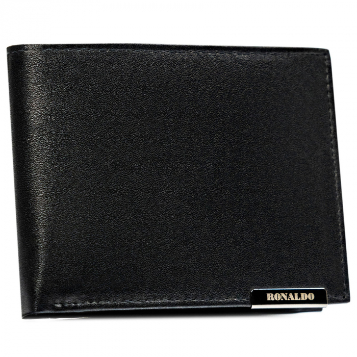 Portofel din piele naturala pentru barbati Ronaldo PTR-RM-02-BDF-BL BLACK [1]