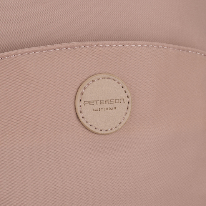Rucsac mic de damă din nailon și piele ecologică roz - Peterson PTR-PTN JN-17-0436 PINK [15]