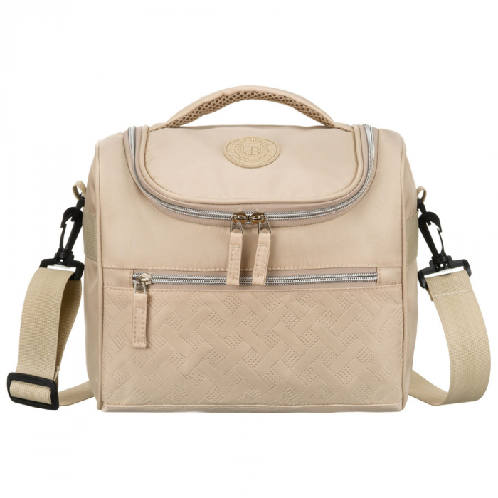 Geantă practică de cosmetice de călătorie din material sintetic, de culoare bej - Peterson PTR-PTN 24463-3957 BEIGE [3]