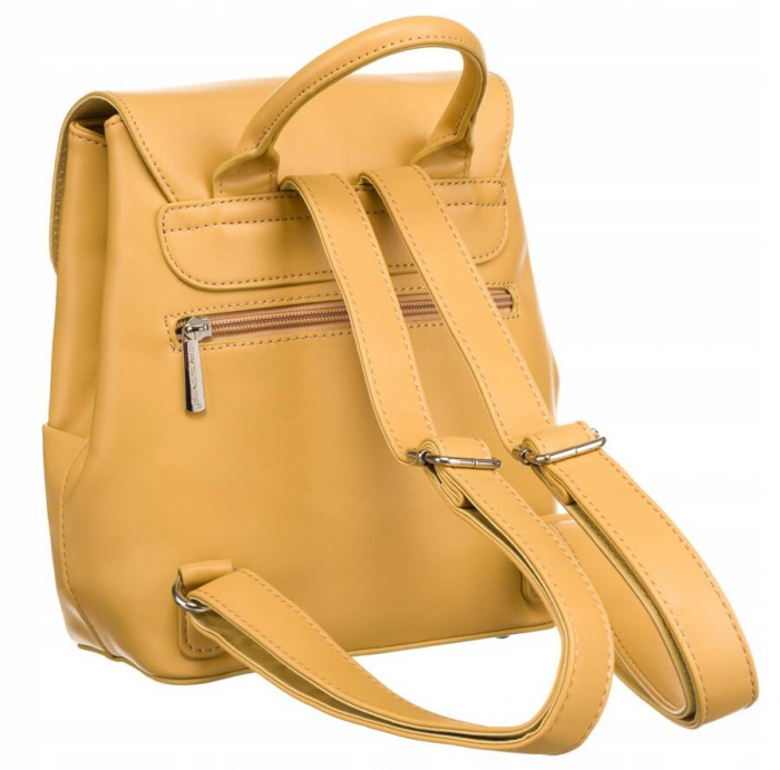 Rucsac clasic de dama din piele ecologica - David Jones PTR-6746-2 YELL [3]