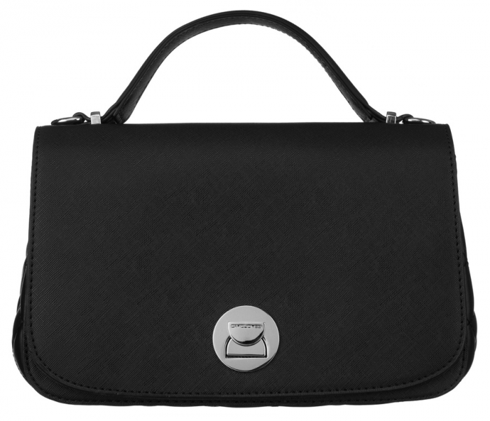 Geantă neagră elegantă, cu laterale matlasate - David Jones PTR-6835-1 BL [2]
