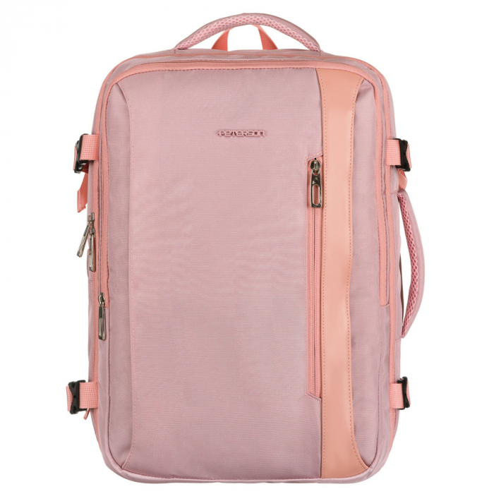 Rucsac cu spațiu pentru laptop roz, suspendat pe bretele reglabile - Peterson PTR-PTN 24403-6942 PINK [4]