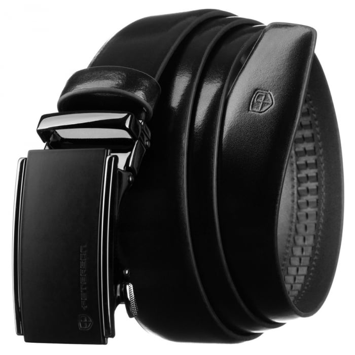 Curea din piele naturala pentru barbati Peterson PTR-PTN A017 BLACK [1]