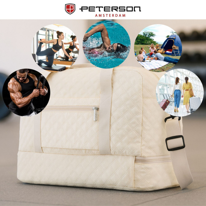 Geantă sport bej din poliester - Peterson PTR-PTN PIK-01-8533 BEIG [4]