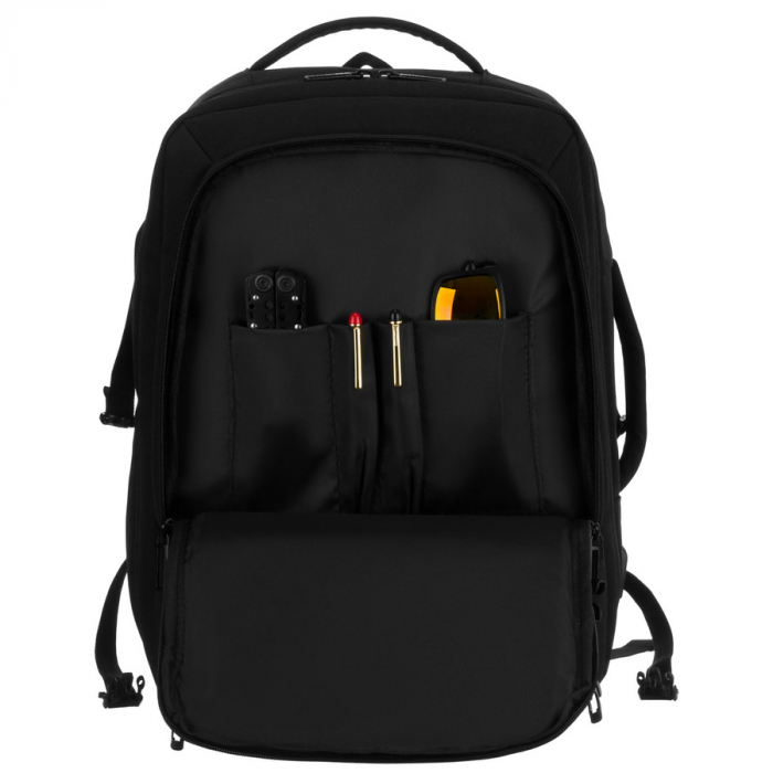 Rucsac de călătorie negru din poliester, perfect pentru bagajul de mână - Peterson PTR-PTN BHX-04 -0048 Bl [7]