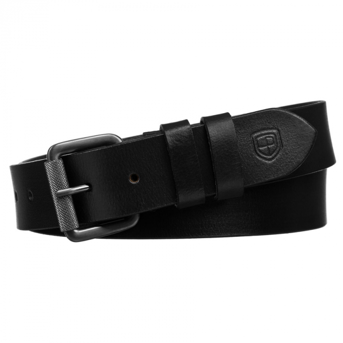Curea bărbătească din piele neagră cu cataramă tradițională - Peterson PTR-PTN LTP-BUF-85 BLACK [2]