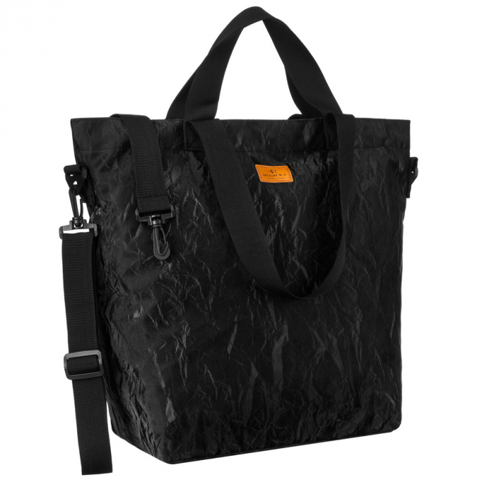Geantă mare de damă neagră cu model, închisă cu fermoar - Rovicky PTR-R-TZ15605-2424 BLACK [1]