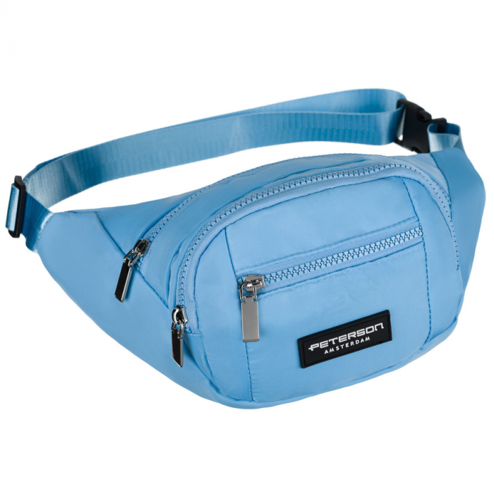 Geantă sport albastră din poliester, cu fermoar - Peterson PTR-PTN POM-S01-3780 L.B [2]