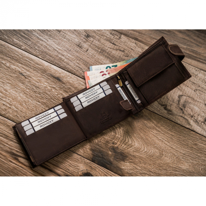 Portofel din piele naturala pentru barbati PTR-N992L-CHM-HORSE-BL B [7]