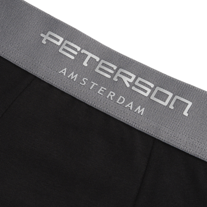 Set boxeri bărbați, mărime M, chiloți negri, din bumbac, set de 3 perechi - Peterson PTR-PTN MY-3-B01M-BL [6]