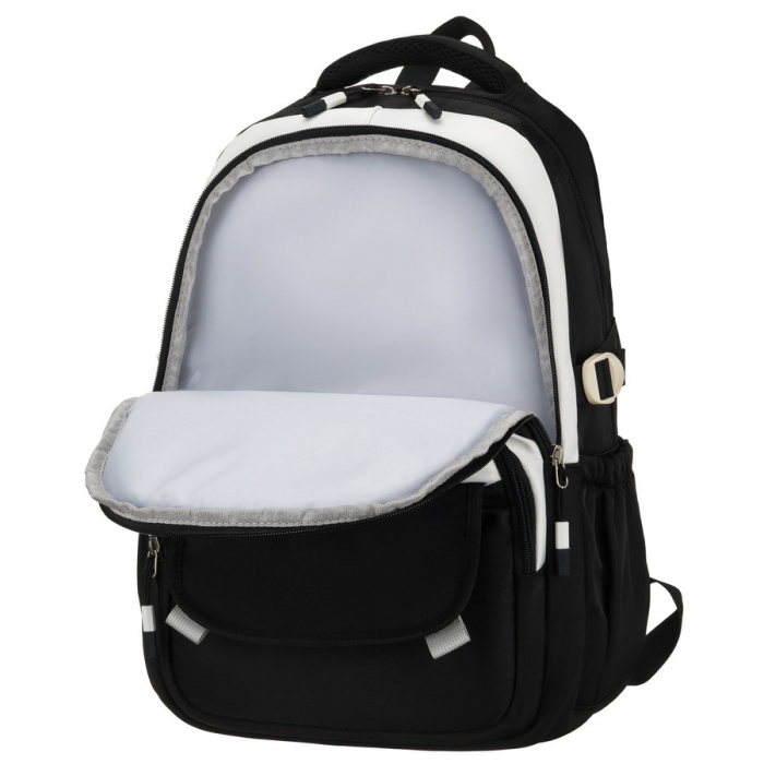 Rucsac școlar pentru copii din poliester, negru, cu compartiment pentru laptop, rezistent la umezeală - Peterson PTR-PTN 8592-1365 BLACK [8]