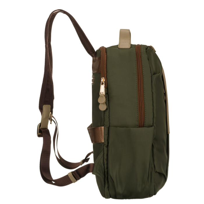 Rucsac verde de damă cu bretele reglabile și închidere cu fermoar - Peterson PTR-PTN JN-09-0078 GREEN [7]