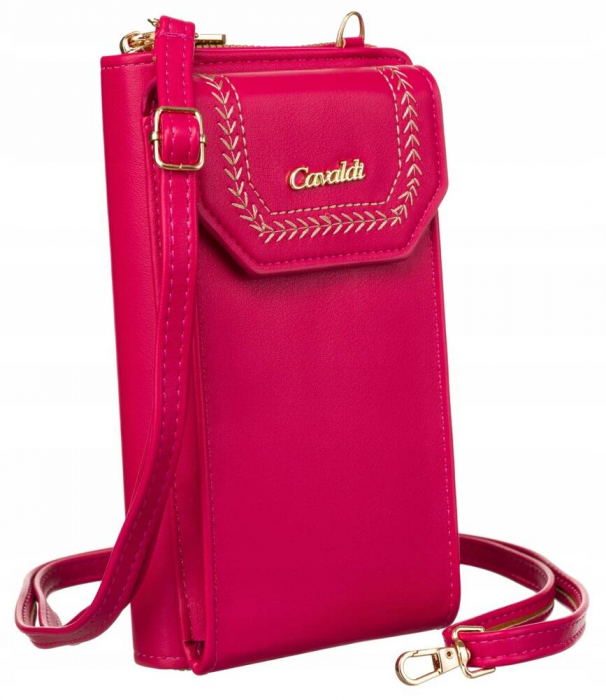 Poșetă-portofel 2 în 1 cu o curea lungă, detașabilă - 4U Cavaldi PTR-M-15-1330 MAGENTA [1]