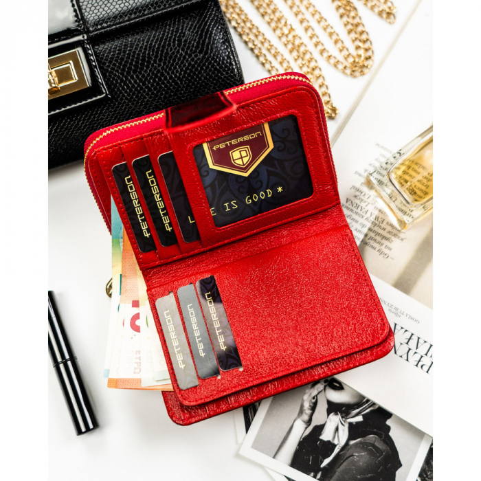 Portofel dama din piele naturala Peterson PTR-PTN PS115-FDS RED [6]
