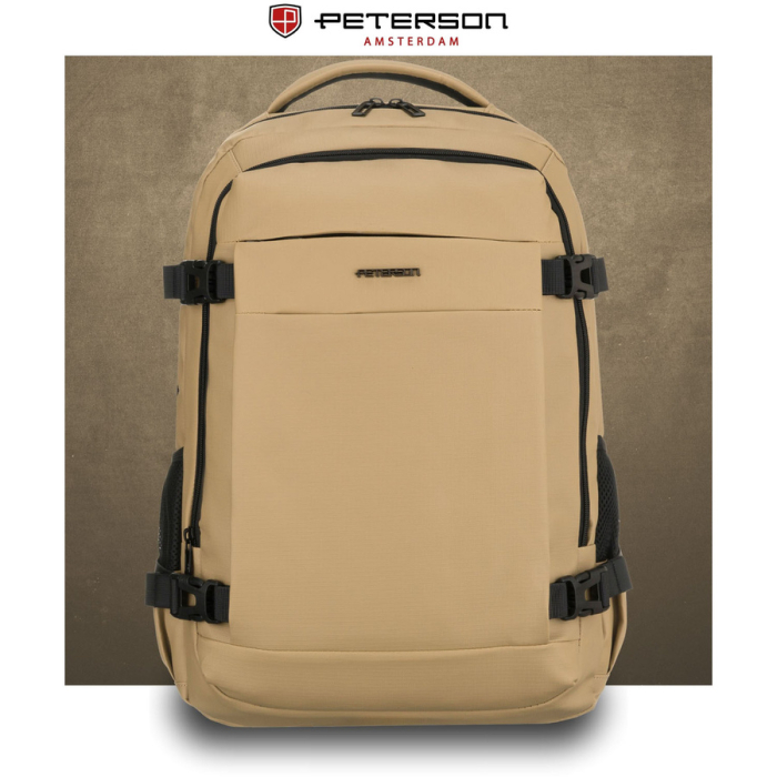 Rucsac de călătorie mare, kaki, cu spațiu pentru laptop, două compartimente - Peterson PTR-PTN HY242-7055 KHAKI [2]