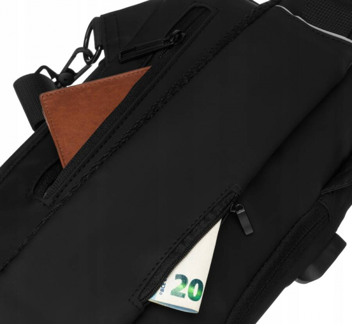 Rucsac de umar solid cu port USB - Peterson PTR-PTN 88040-7134 BL [10]