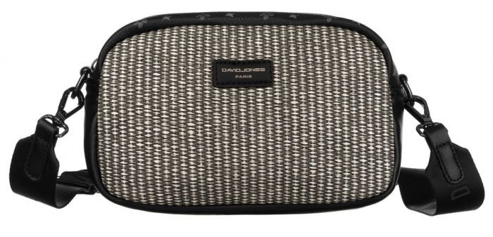 Geanta messenger de dama mica din piele ecologica - David Jones PTR-6875-1 BL [2]