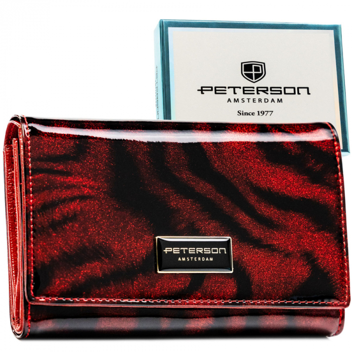 Portofel din piele pentru femei Peterson PTR-PTN PS112-TDS RED [1]