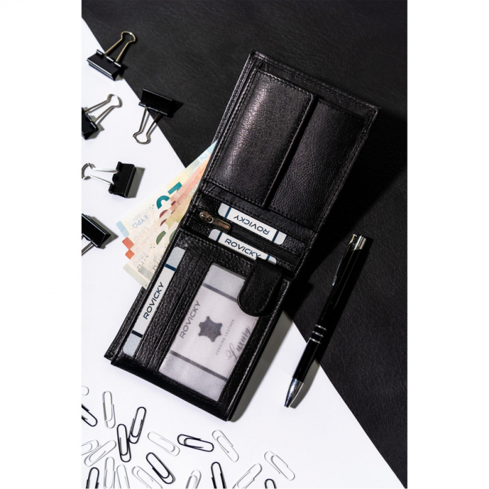 Portofel clasic bărbătesc pentru carduri și documente cu RFID - Always Wild N992-P-CCD-2-2719 BL [5]