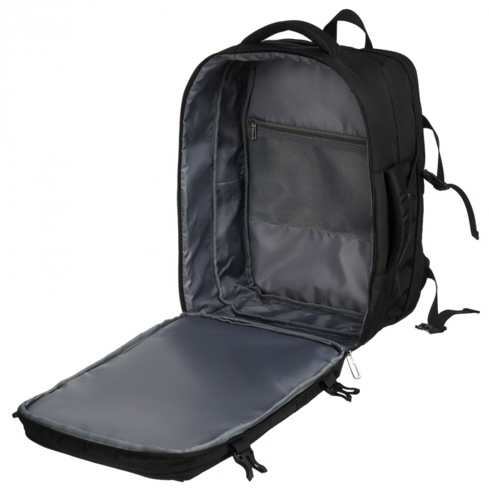 Rucsac negru de călătorie cu spațiu pentru laptop, perfect pentru bagajul de mână în avion - Peterson PTR-PTN 24403-6935 BLACK [15]