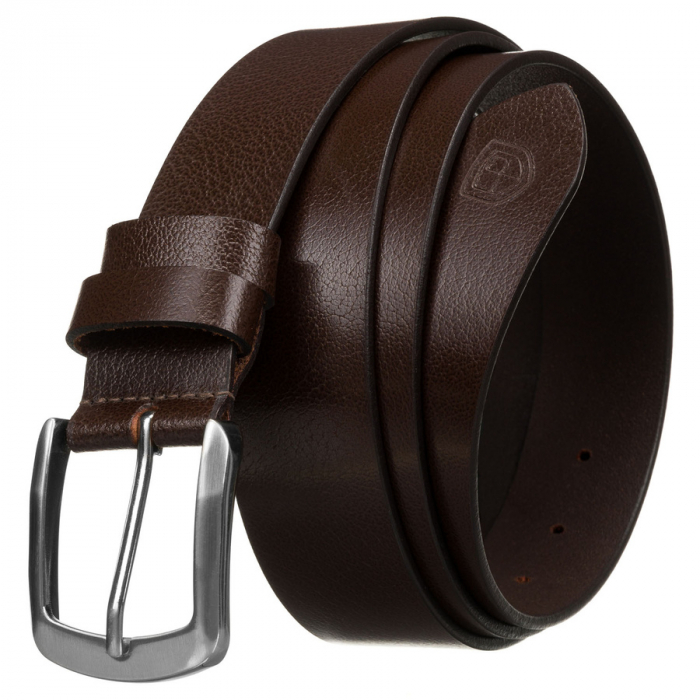 Curea bărbătească lată din piele , cu cataramă clasică - Peterson PTR-PTN LTP-TWT-85 BRO [1]