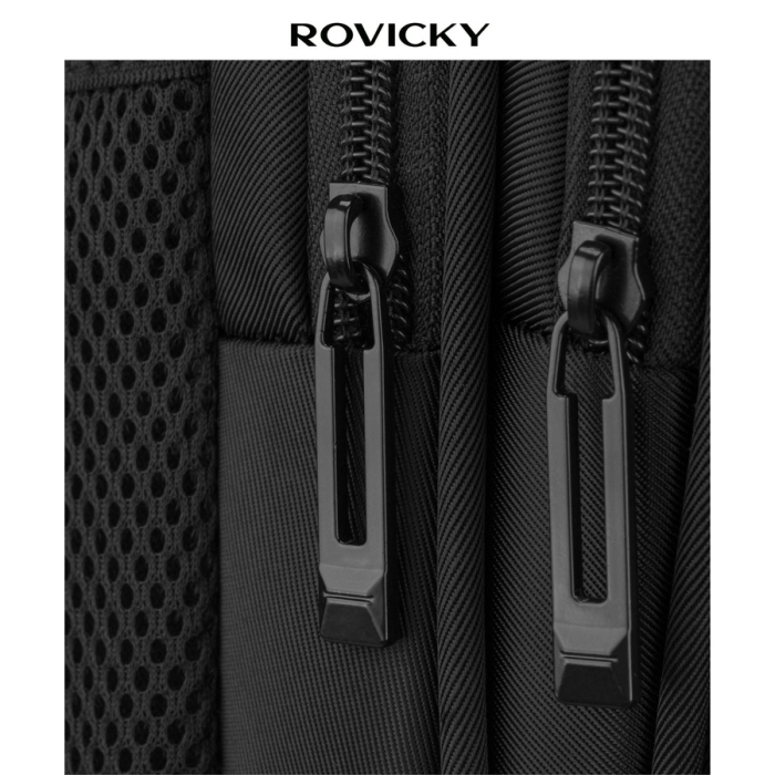 Rucsac de călătorie mare, din poliester negru, perfect pentru bagajul de mână - Rovicky PTR-R-BHX-05-1020 BLACK [9]