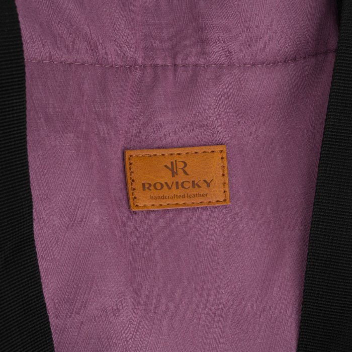 Geantă de damă mov, cu un singur compartiment, cu fermoar și buzunar exterior - Rovicky PTR-R-TZ15605-ZJ PURPLE [4]