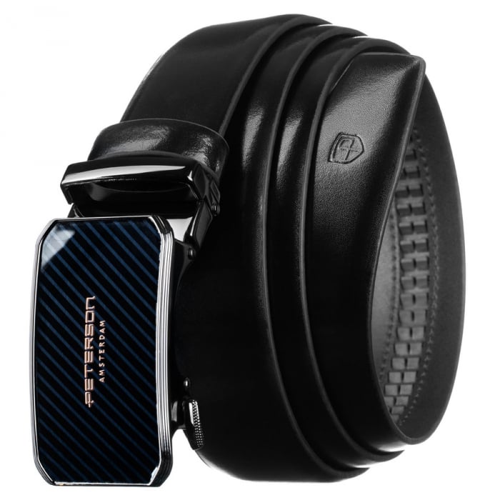 Curea din piele naturala pentru barbati Peterson PTR-PTN A016 BLACK [2]