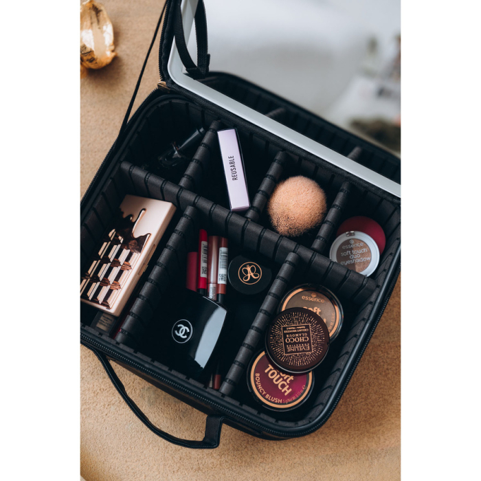 Cutie de bijuterii neagră din piele ecologică, închisă cu fermoar - Peterson PTR-PTN SZK-10-7818 BLAC [18]