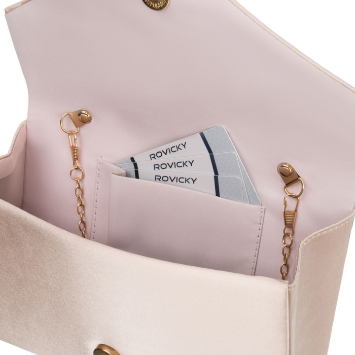 Geantă mică de damă din material sintetic, de culoare bej - Rovicky PTR-R-XS030-3-0894 BEIGE [6]