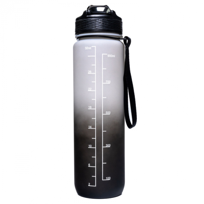 Sticlă de apă alb-negru de 1000 ml cu pai - Peterson PTR-PTN HY-8014-1L-9591 [9]