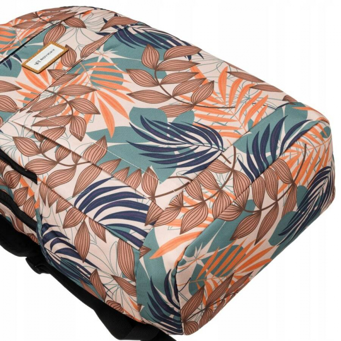 Rucsac clasic de damă din poliester cu model de plante - Rovicky PTR-R-PST-9299 05 [9]