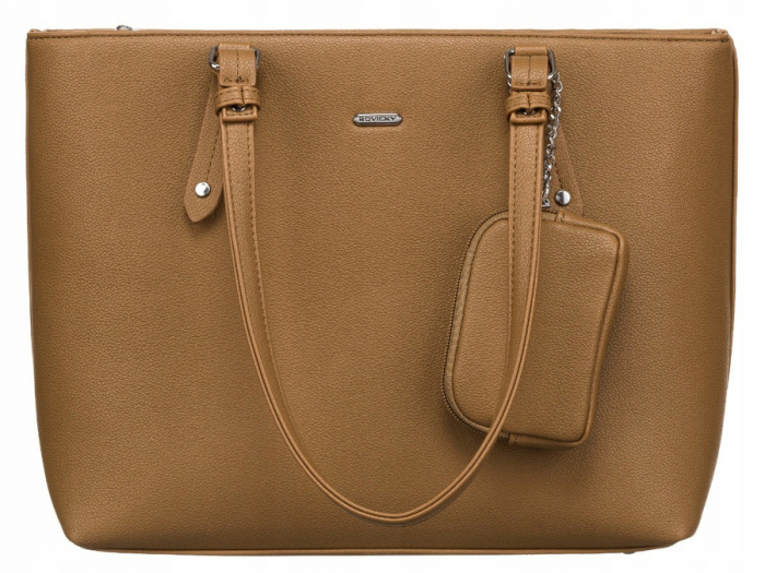 Geantă shopper damă din piele ecologică cu o posetă suplimentară - Rovicky PTR-R-072-01-0287 BEI [2]