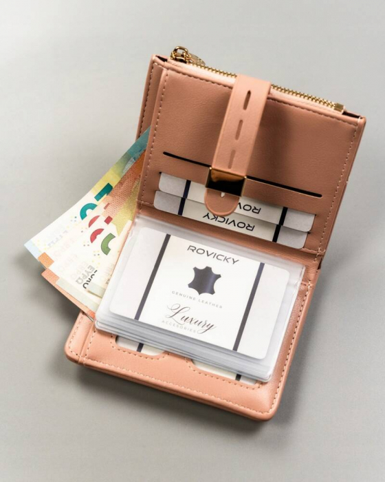 Portofel de dama din piele ecologica cu insert card - 4U Cavaldi PTR-2303A-8345 PI [8]