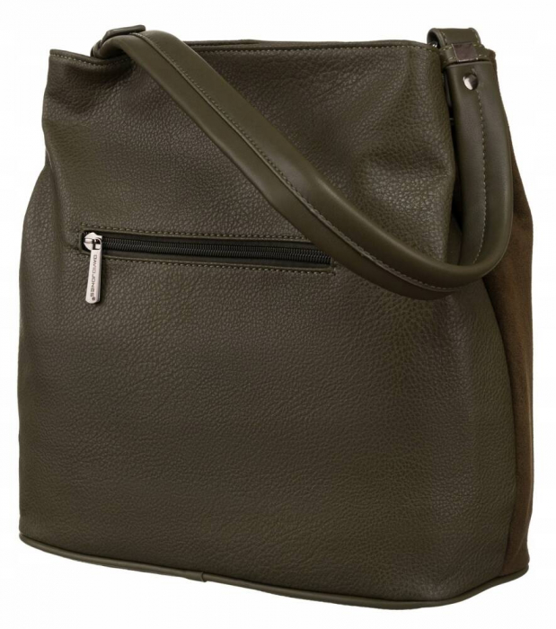 Geanta de dama din piele ecologica cu model de sarpe - David Jones PTR-6885-4 KHAKI [3]