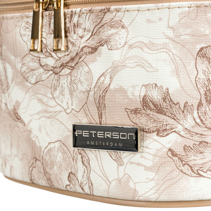 Trusă cosmetică bej deschis, cu model vegetal - Peterson PTR-PTN KOS-J02-0079 L03 [6]